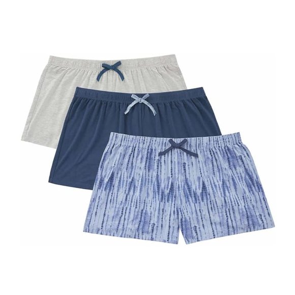 NWT Jane and Bleecker Women's Sleep Short 3-pack Tie Dye Blue Size S $35 VV047 - Picture 1 of 1